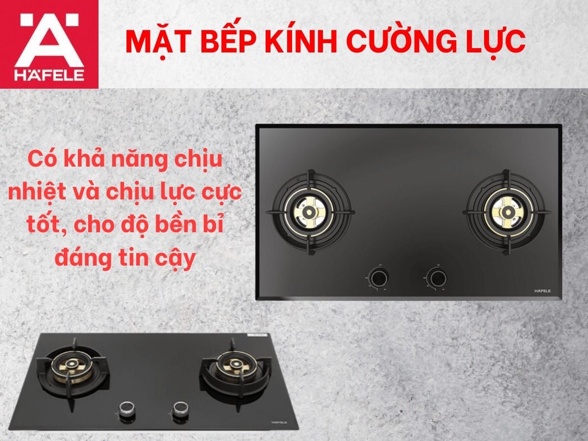 Bếp gas 2 vùng nấu Hafele kiểu dáng lạ mắt, chất lượng bền bỉ