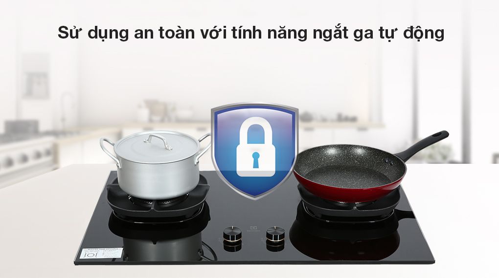 Bếp gas đôi thường trang bị tính năng an toàn ngắt ga tự động tiện lợi