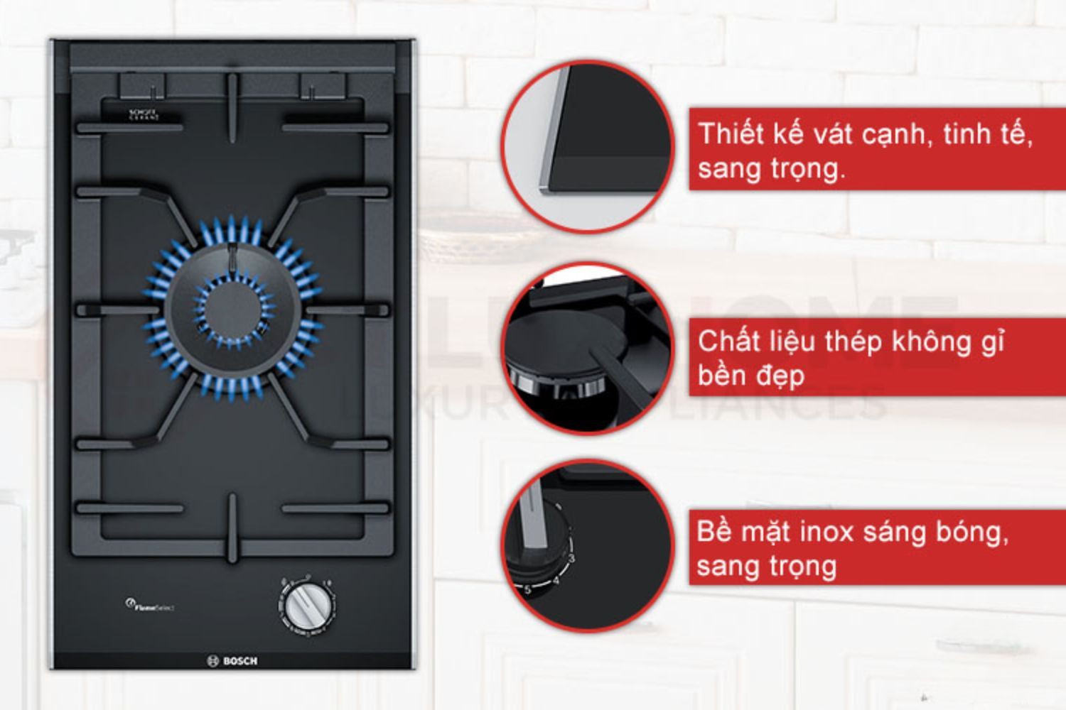 Bếp gas đơn thiết kế gọn gàng và dễ dàng lắp đặt