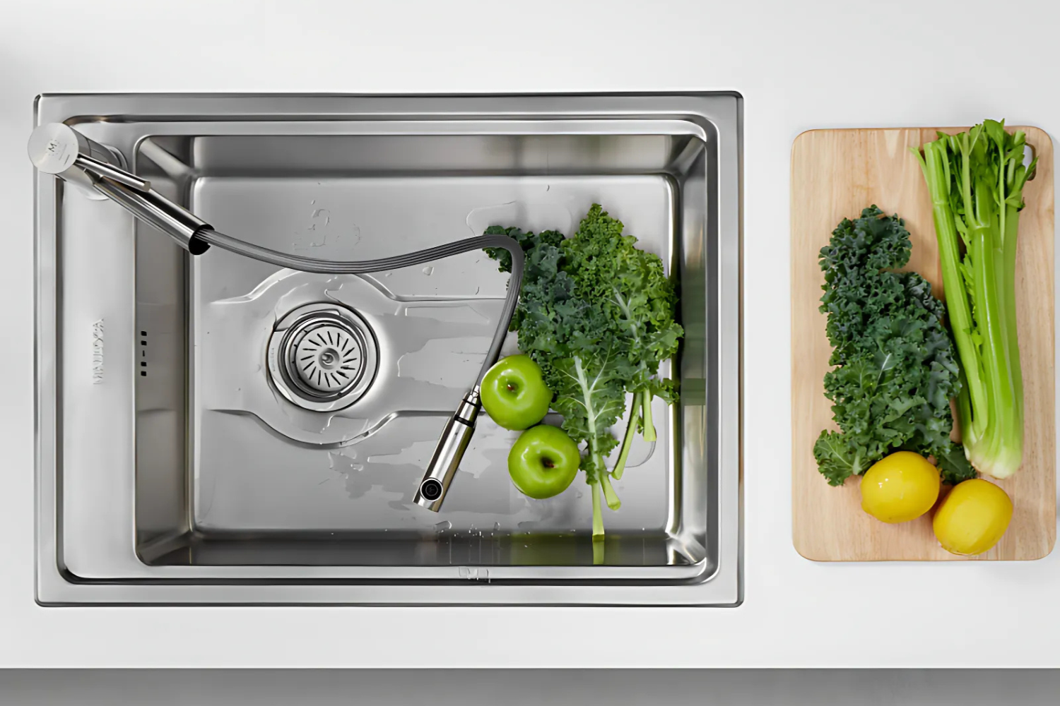 Bồn rửa chén Malloca 5066W giúp dễ dàng vệ sinh và tiết kiệm nước