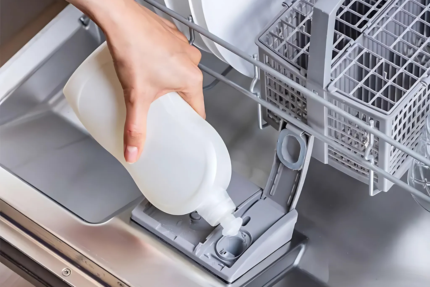 Bước 2: Châm muối rửa và nước làm bóng