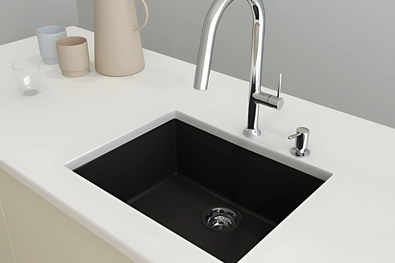 Chậu rửa bát âm bàn phù hợp với nhiều không gian bếp nhỏ