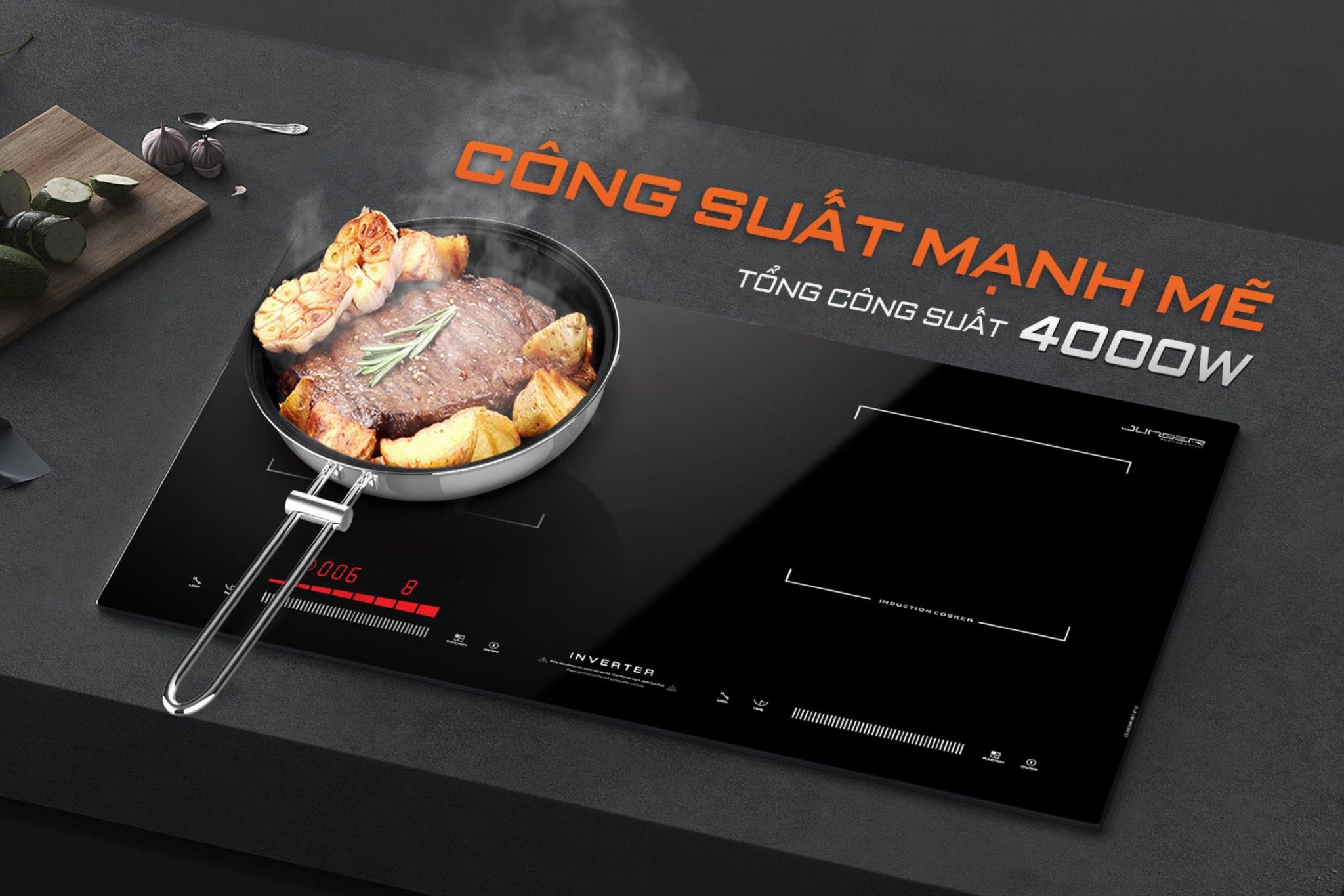 Bếp điện từ Junger công suất mạnh mẽ, hiệu suất vượt trội