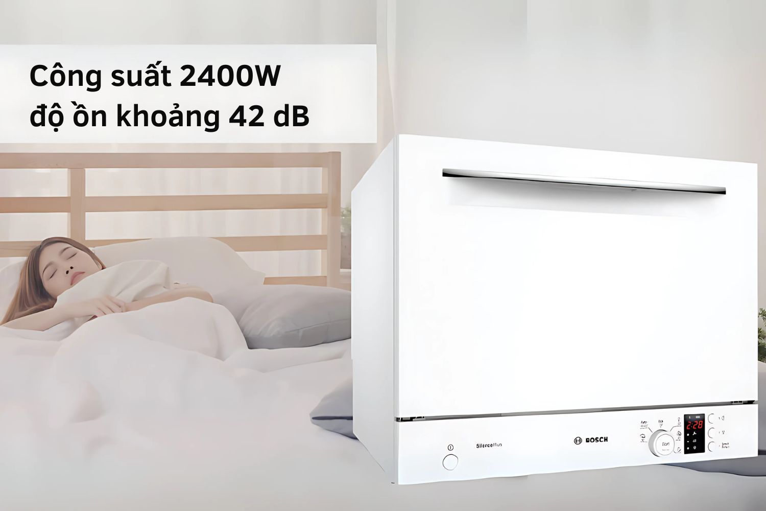 Công suất lớn, sức chứa 6 bộ chén đĩa Châu Âu