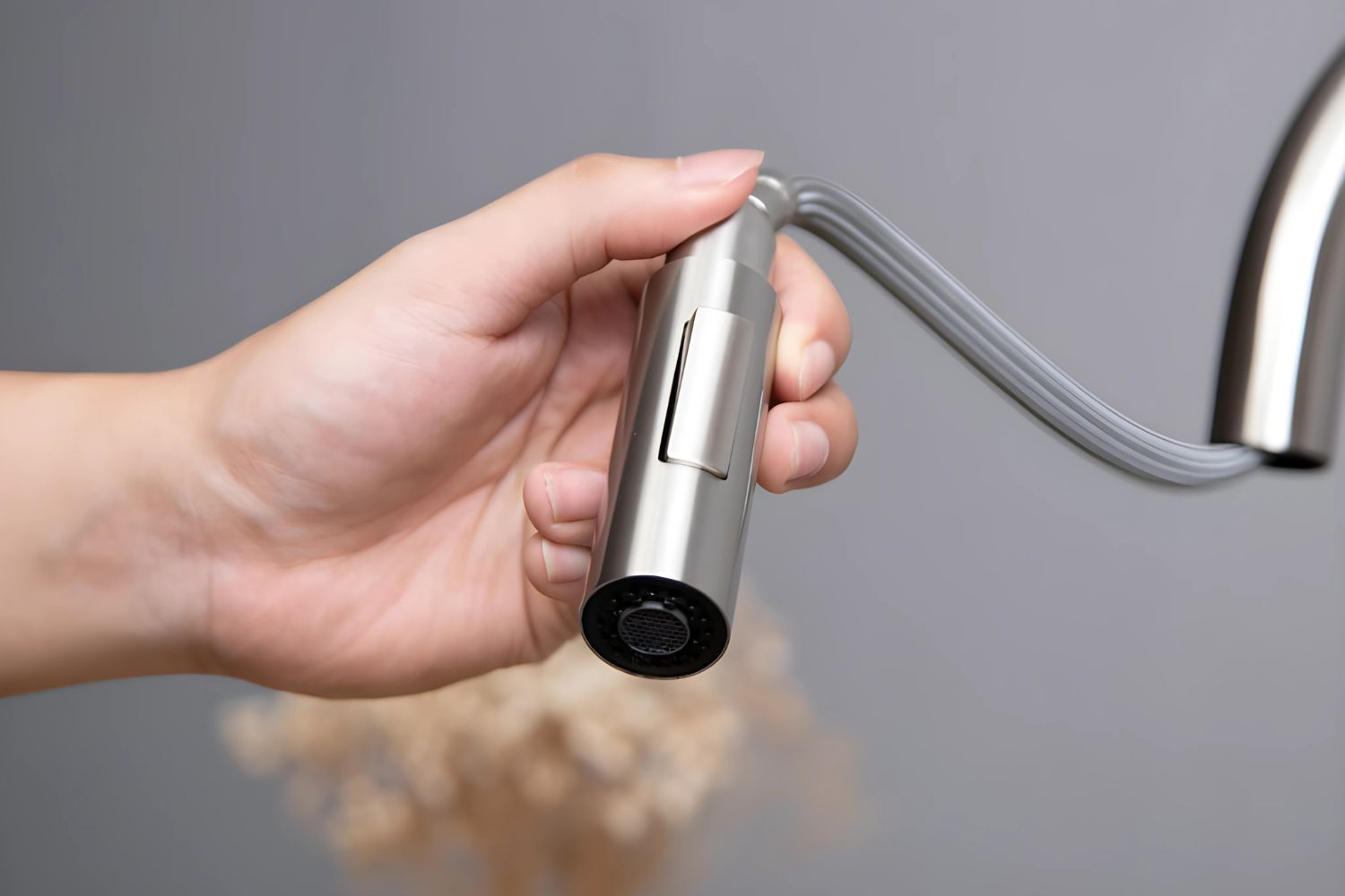 Đầu vòi rửa hình tròn giúp điều chỉnh dòng chảy