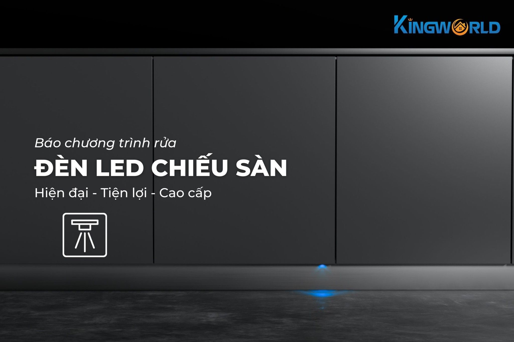 Hệ thống chiếu sáng sàn hiện đại, thông báo quá trình rửa