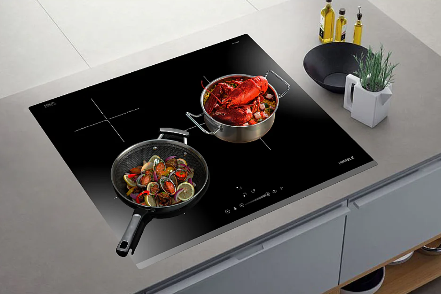 Bếp hồng ngoại Hafele hoạt động dựa trên nguyên lý bức xạ nhiệt,