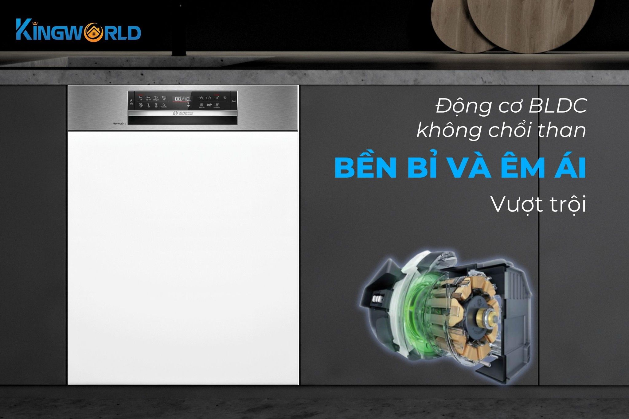 Động cơ EcoSilence Drive hoạt động mạnh mẽ nhưng rất êm ái