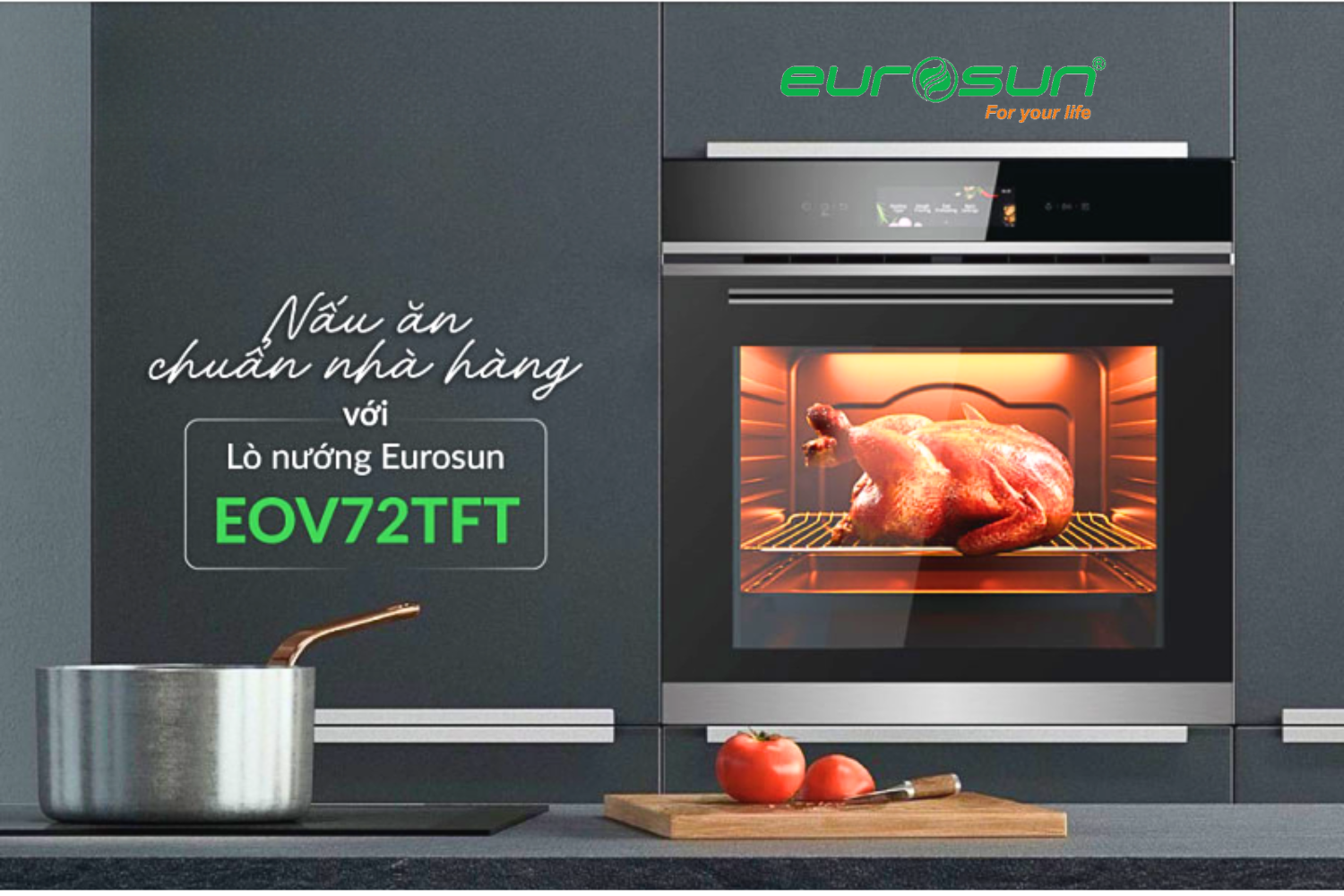 Eurosun là một thương hiệu lò nướng với các model được trang bị nhiều chức năng nấu ăn tích hợp