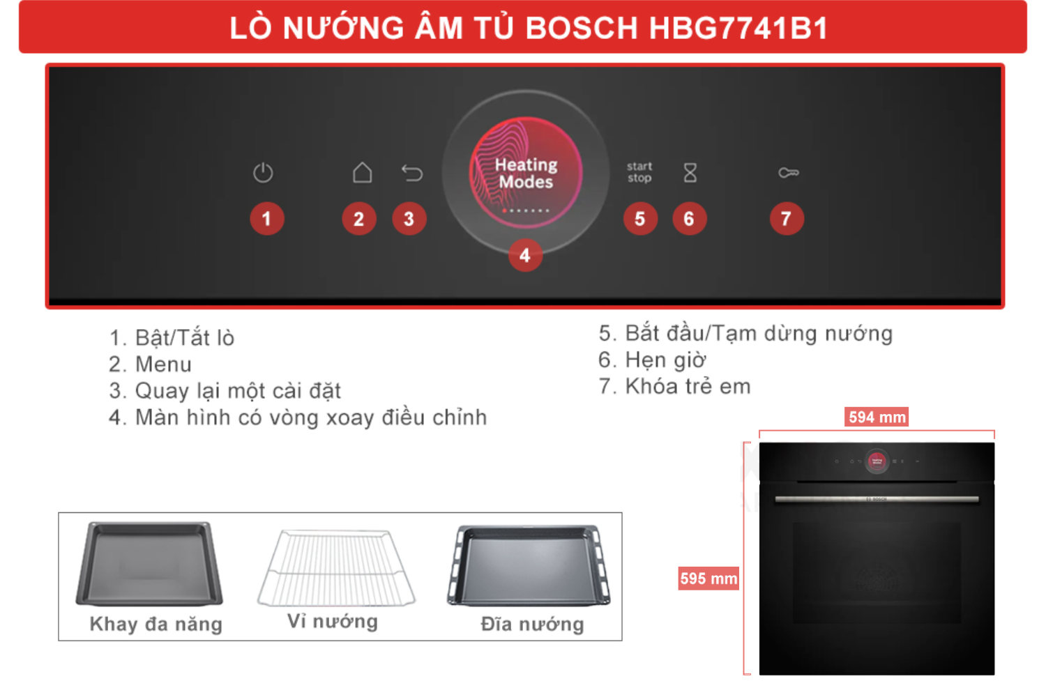 Lò nướng Bosch Series 8 là dòng sản phẩm cao cấp và hiện đại nhất của Bosch