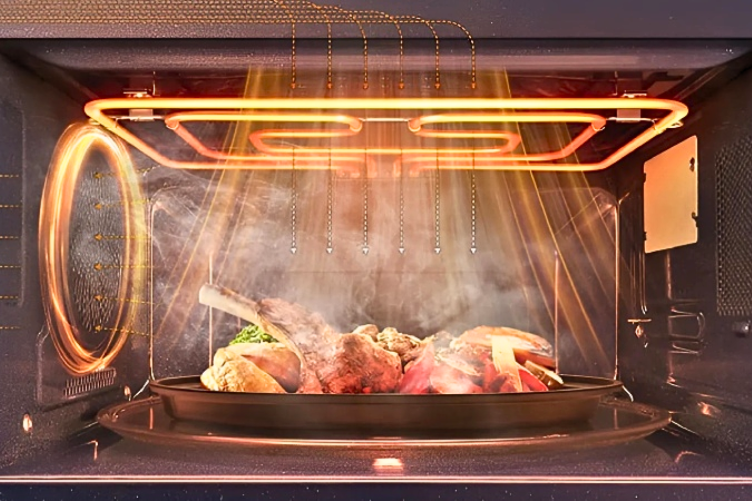 Lò nướng chuyển đổi điện năng thành nhiệt năng thông qua các thanh điện trở