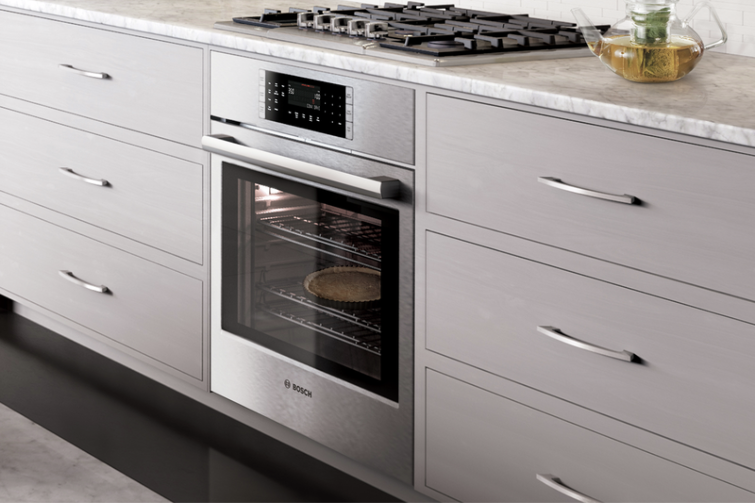 Lò nướng âm tủ mang lại vẻ đẹp sang trọng, gọn gàng và hiện đại cho không gian bếp