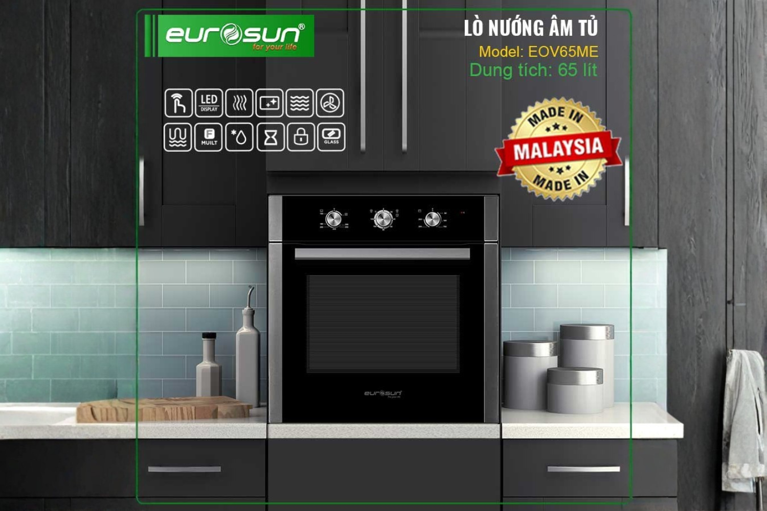 Lò nướng Eurosun Series EOV65 gồm các model EOV65DE, EOV65ME và EOV65PLUS
