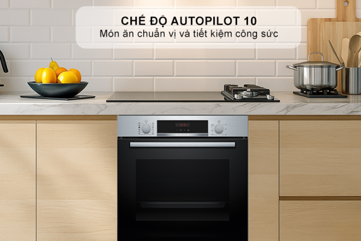 Lò nướng Bosch HQA574ES3 Series 4 bao gồm 10 chương trình nấu tự động được cài đặt sẵn