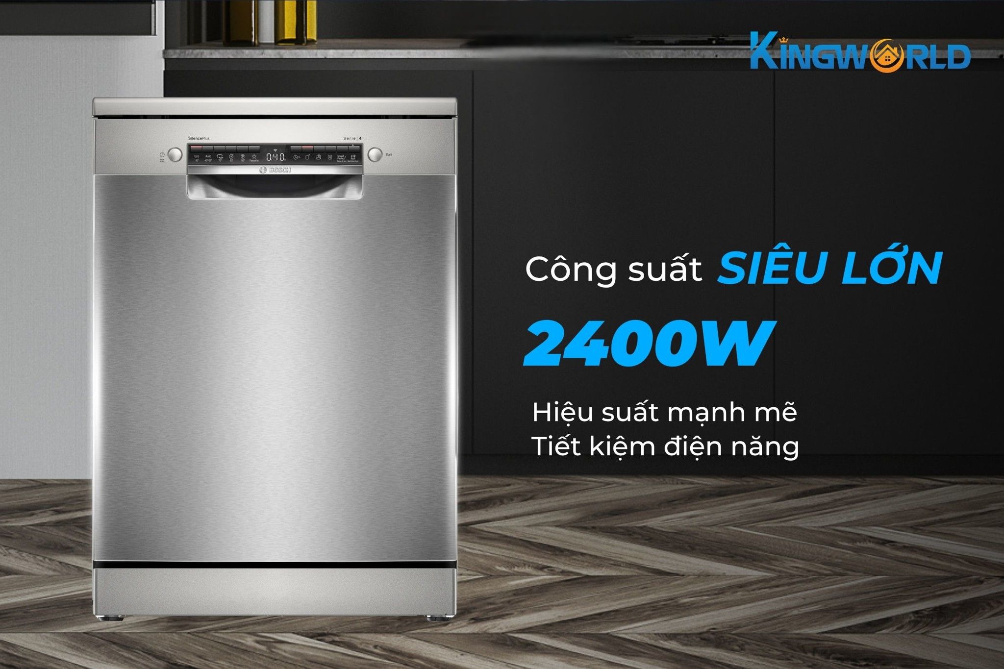 Hiệu suất rửa vượt trội, tiết kiệm điện nước tối đa