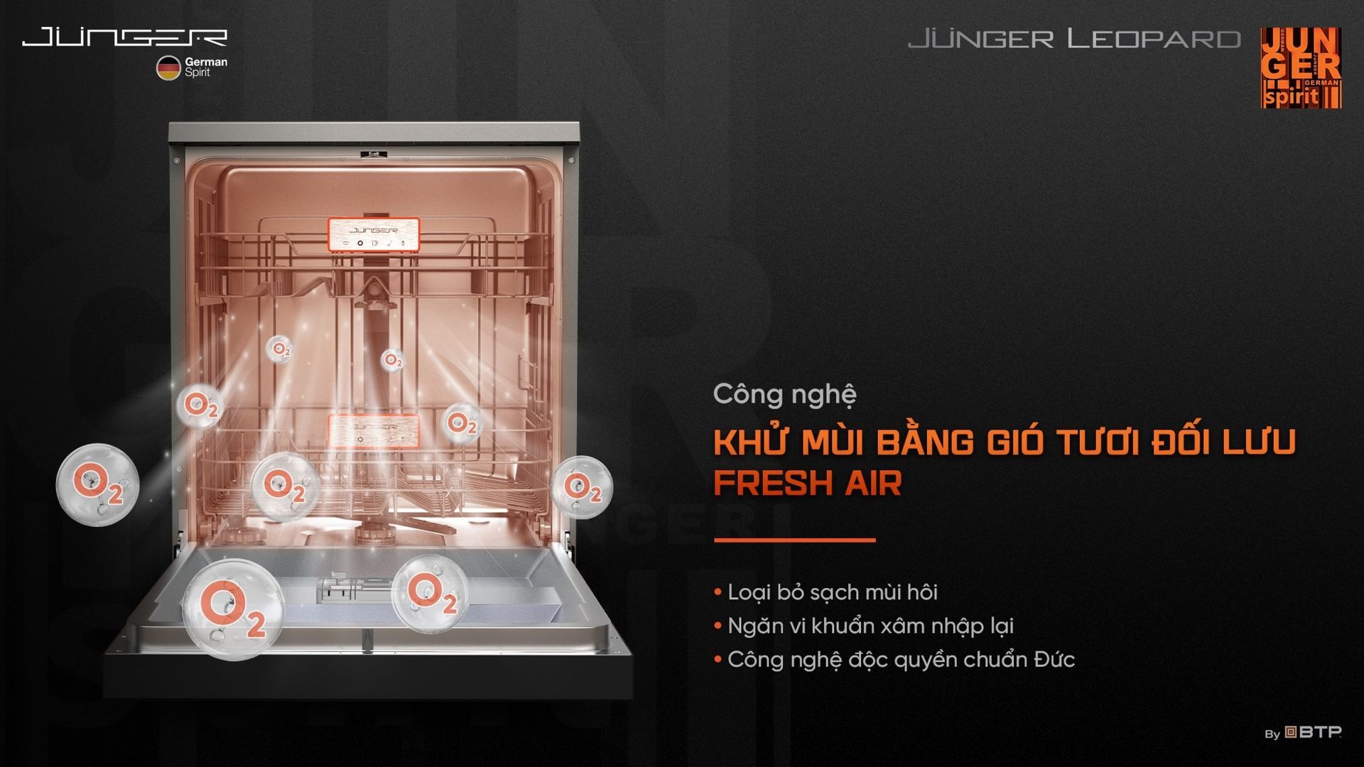 Công nghệ khử mùi bằng gió tươi đối lưu Fresh Air loại bỏ hoàn toàn mùi hôi