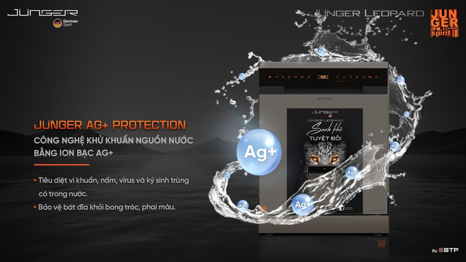 Khử khuẩn tuyệt đối với công nghệ Junger Ag+ Protection