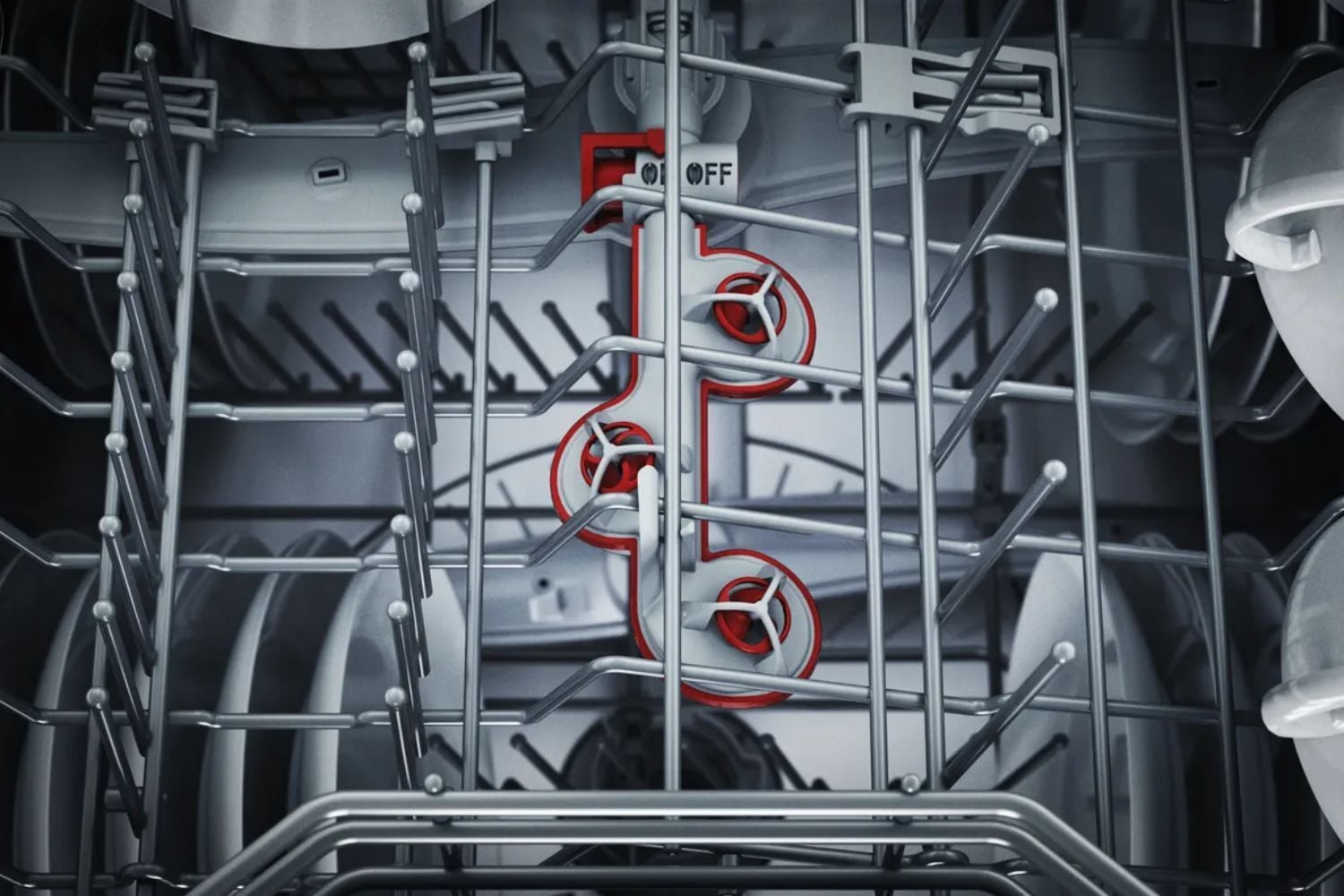 Extra Clean Zone giúp tăng cường áp lực nước với 3 vòi phun