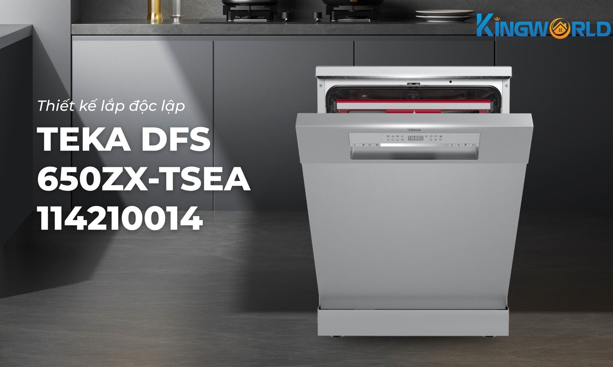Máy rửa chén Teka DFS 650ZX-TSEA thiết kế độc lập linh hoạt lắp đặt