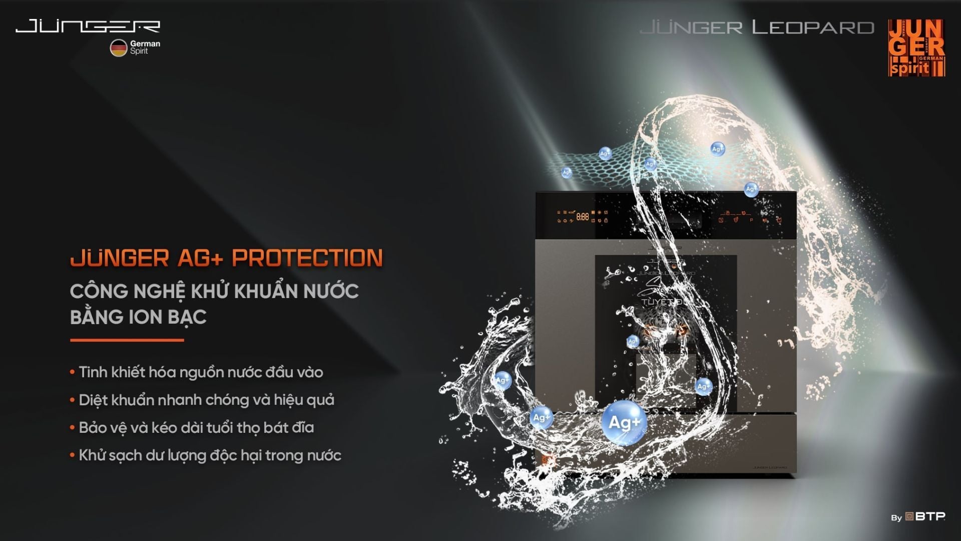 Công nghệ khử khuẩn nước bằng ion bạc Junger Ag+ Protection