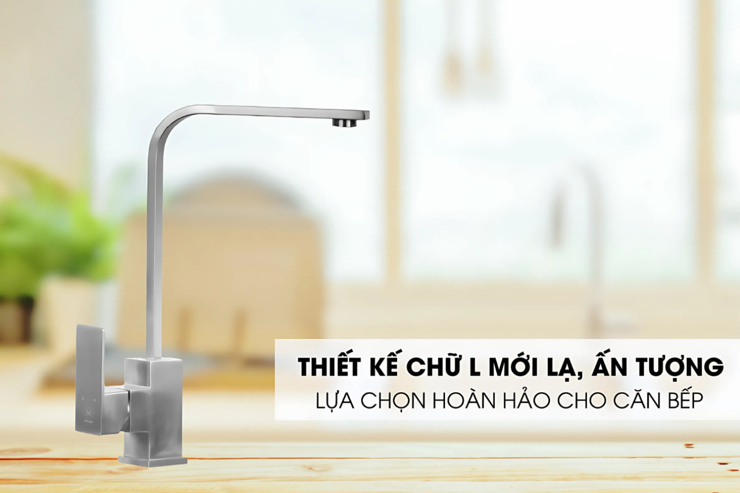 Vòi rửa chén inox 304 được thiết kế với kiểu dáng chữ L mới lạ, ấn tượng
