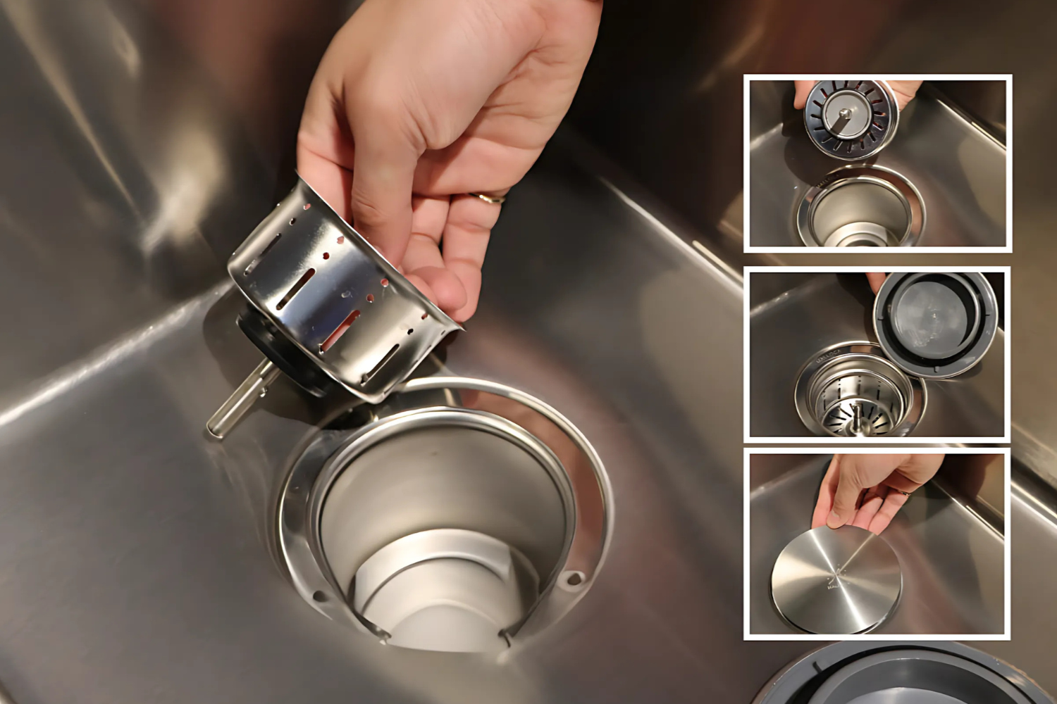 Rổ lọc của bồn Malloca MS 7818 được chế tác từ chất liệu inox cao cấp, không gỉ sét