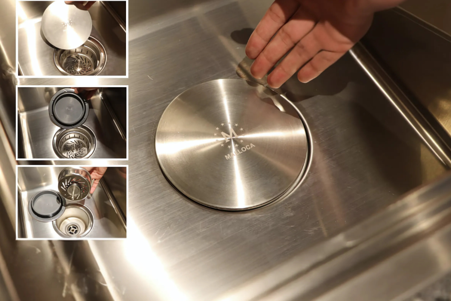 Rổ lọc của bồn Malloca MS 8812 được chế tác từ chất liệu inox cao cấp, không gỉ sét