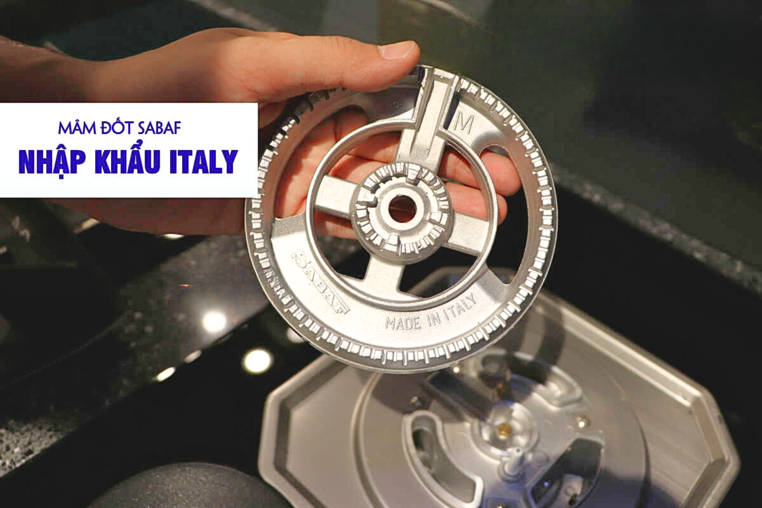 Đầu đốt bếp gas Malloca mang lại ngọn lửa xanh, đều và mạnh mẽ