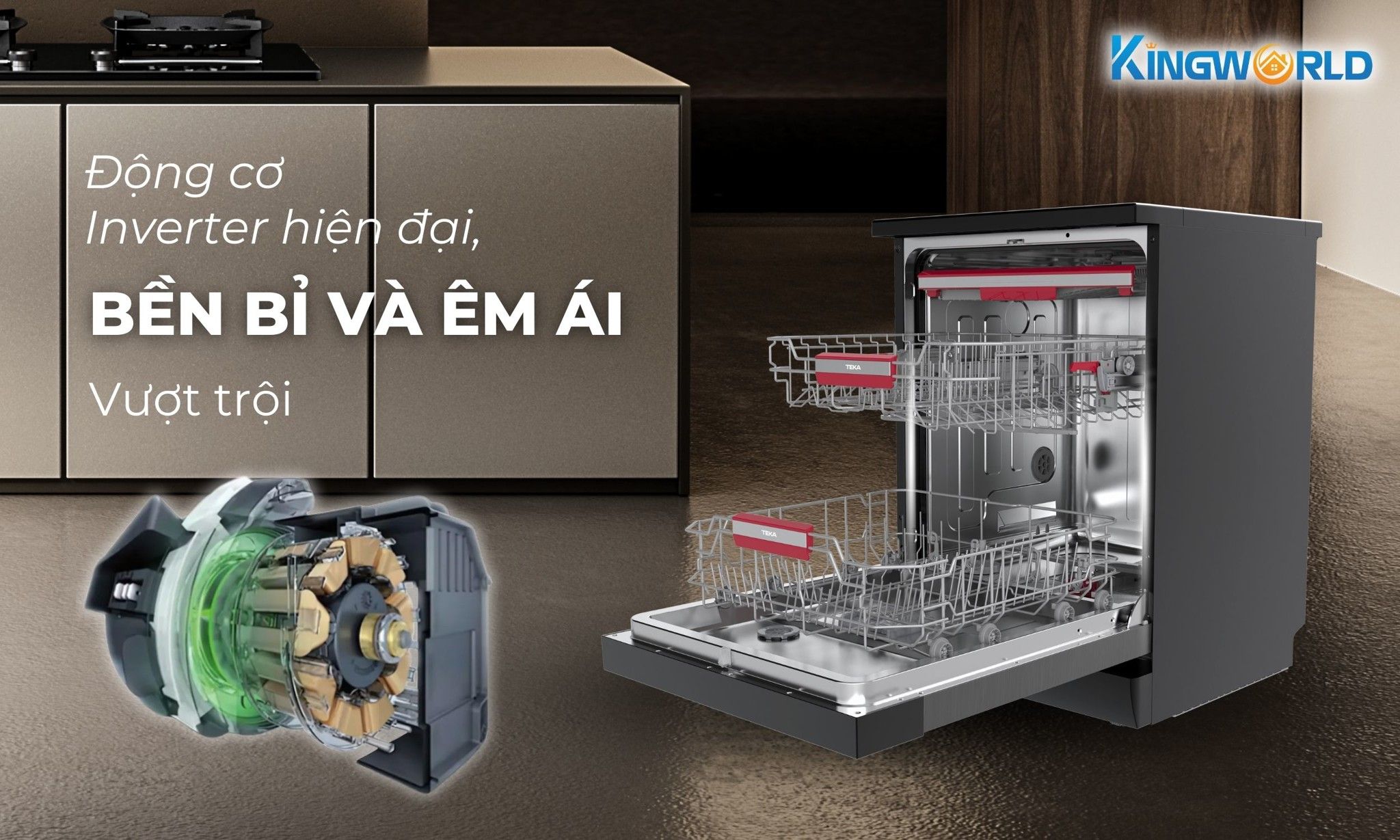 Động cơ Inverter thế hệ mới vận hành êm ái, tiết kiệm điện năng