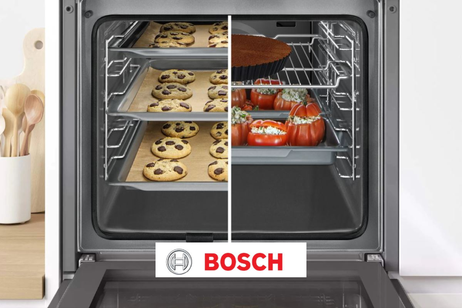Lò nướng đối lưu âm tủ Bosch nổi tiếng với công nghệ đối lưu cao cấp 3D/4D Hot Air