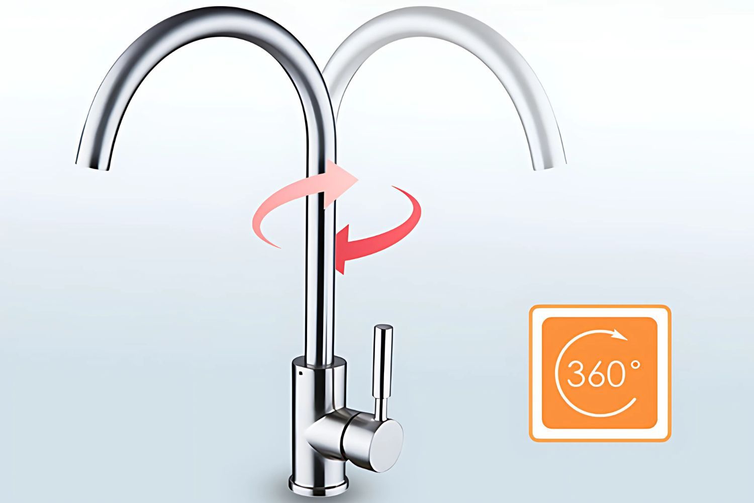 Khả năng xoay 360 độ – Dễ dàng tiếp cận mọi điểm trong chậu rửa