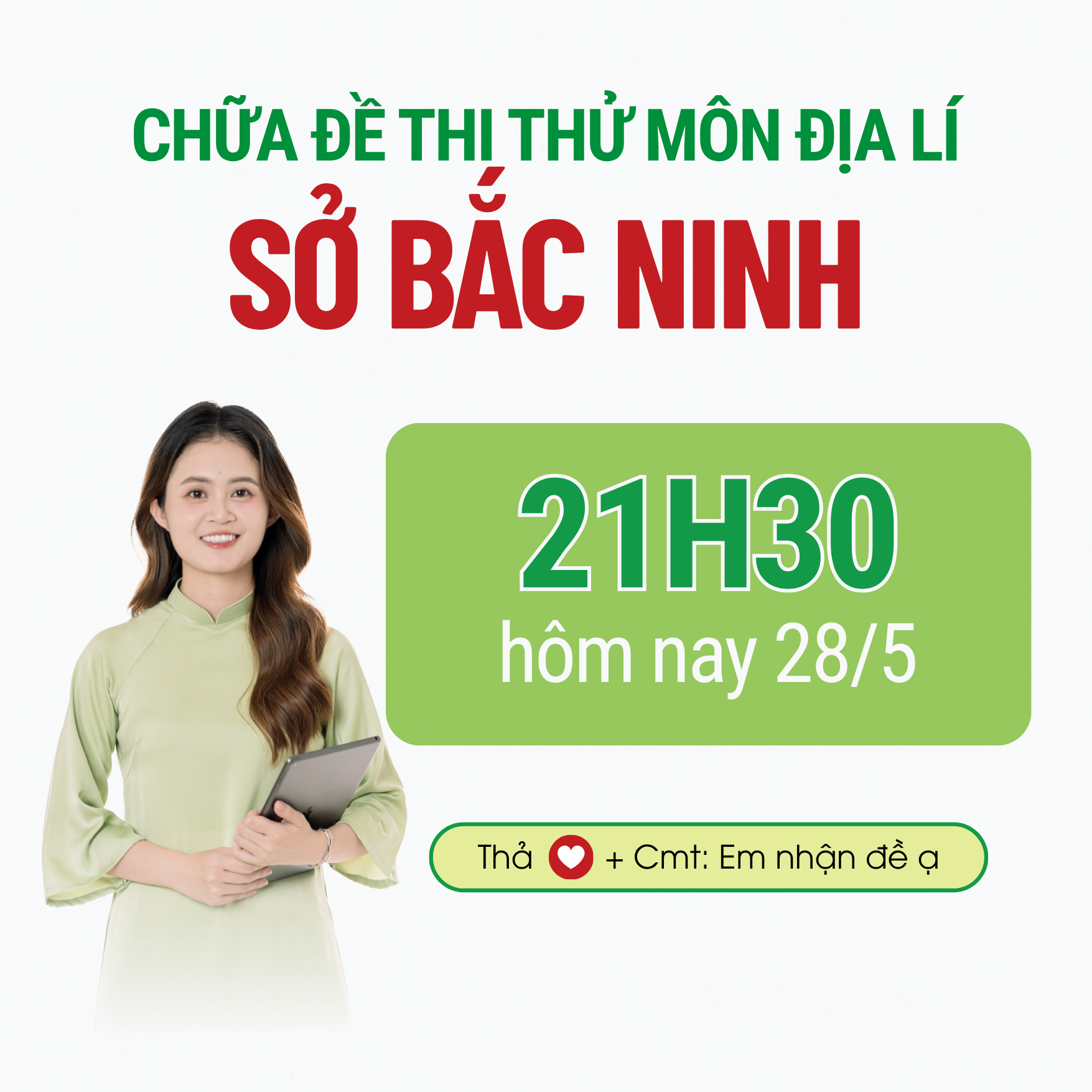 Sở BẮC NINH - Đề thi thử TN THPT môn Địa lí sở Bắc Ninh | Lớp học Địa lý cô Mai Anh