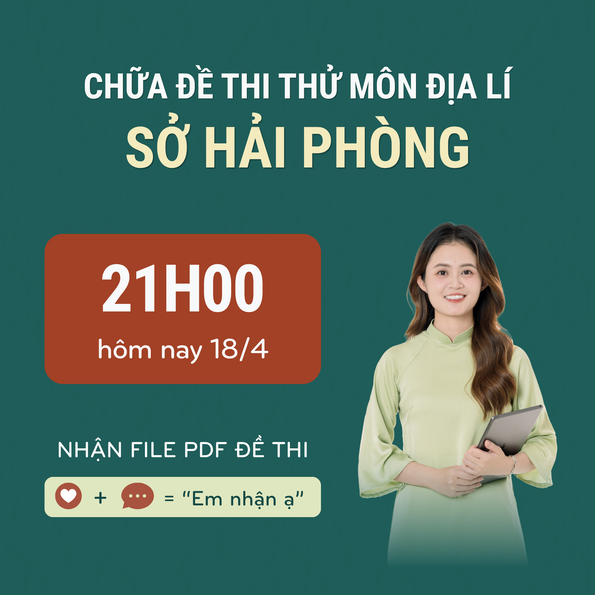 HẢI PHÒNG - Đề thi thử TN THPT môn Địa Lí sở Hải Phòng | Lớp học Địa lý cô Mai Anh