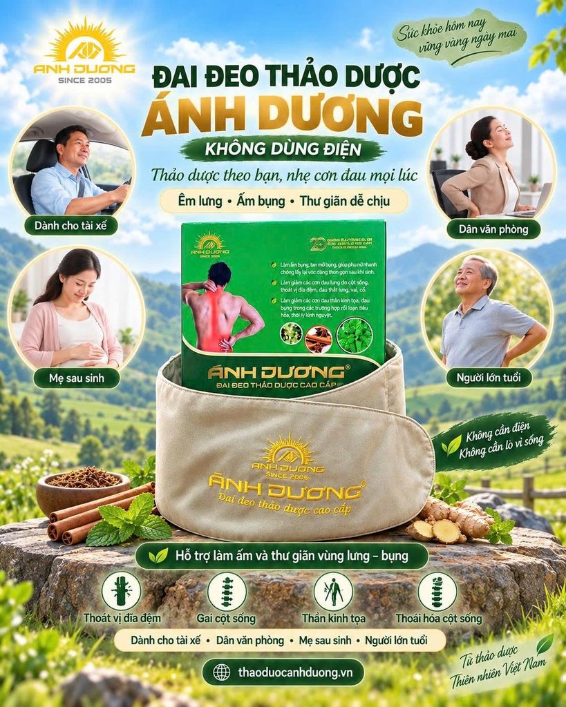 ĐAU MỎI VAI GÁY:GỐI CHƯỜM THẢO DƯỢC ÁNH DƯƠNG HỖ TRỢ THƯ GIÃN VÀ GIỮ ẤM