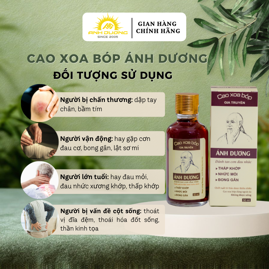CAO XOA BÓP THẢO DƯỢC ÁNH DƯƠNG: TỪ NỖI TRĂN TRỞ VỚI NGƯỜI LAO ĐỘNG ĐẾN GIẢI PHÁP XOA DỊU XƯƠNG KHỚP KHÔNG NỒNG GẮT