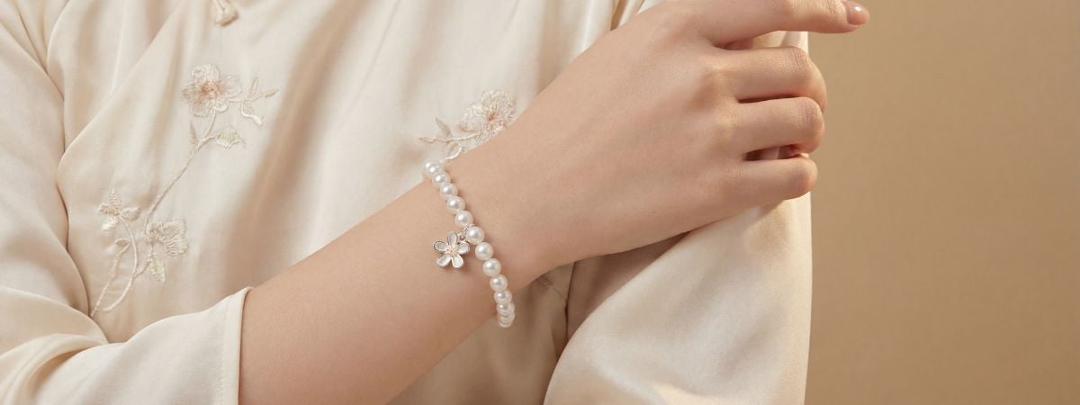 Lắc tay Ngọc Trai Tự Nhiên- Freshwater Pearl