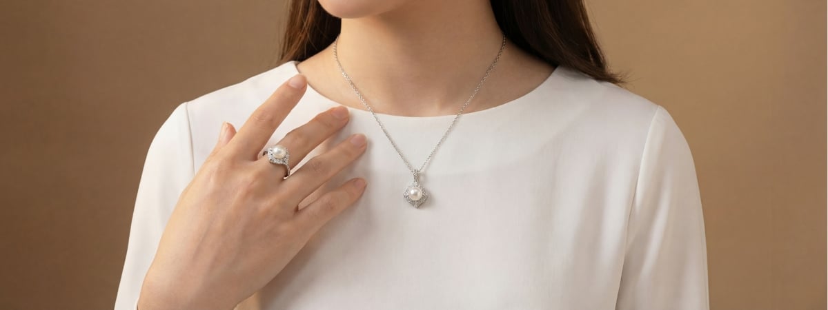 Dây chuyền Ngọc Trai Tự Nhiên- Freshwater Pearl