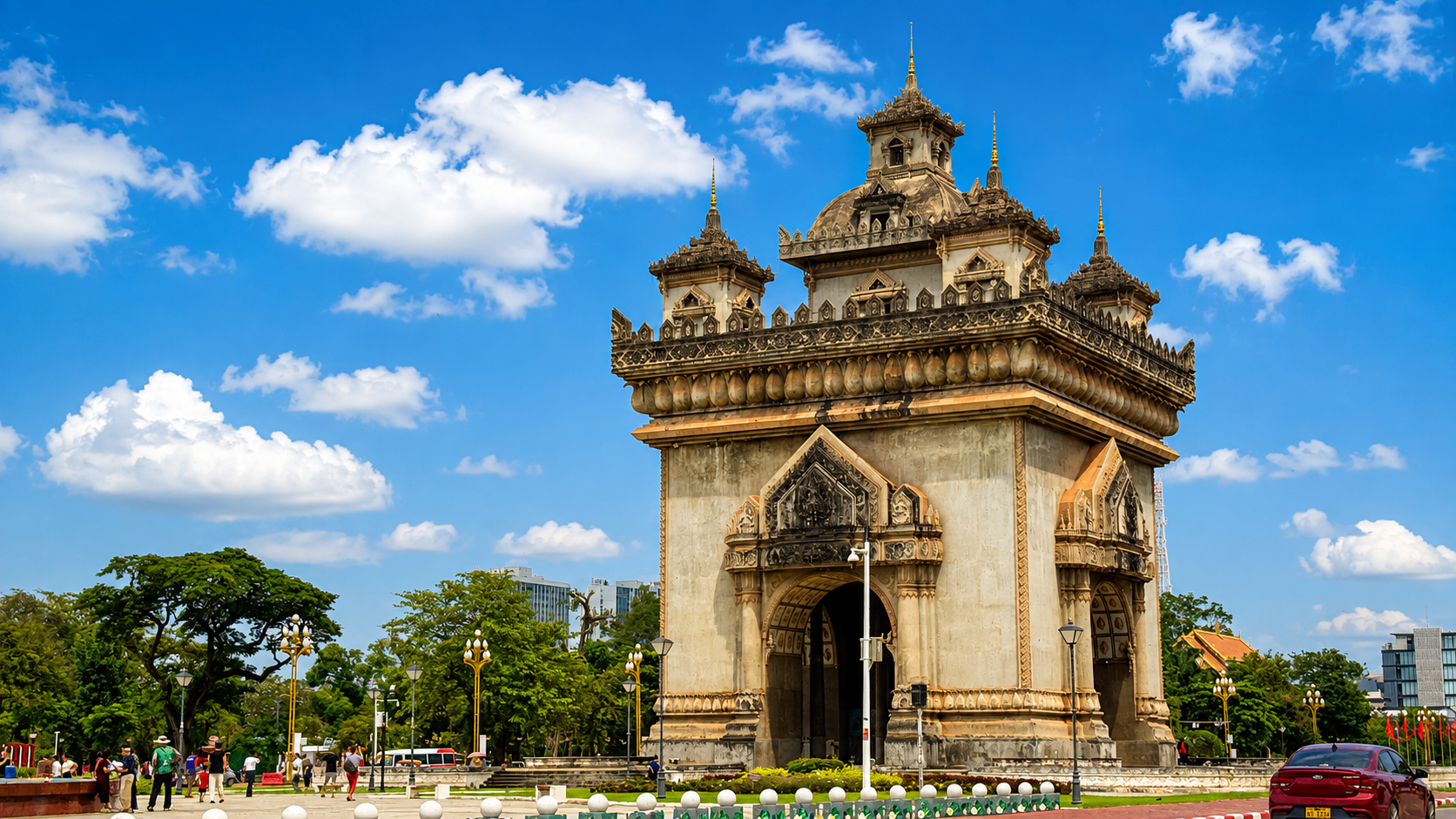 PATUXAI LAOS: CYCLING INTO THE HEART OF VIENTIANE