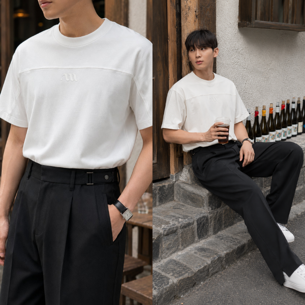 So sánh áo nam giữ phom và áo bị xoắn sườn sau nhiều lần giặt