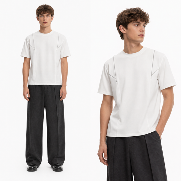 Relaxed Fit không phải Oversized: chọn phom theo vai, bụng và chiều cao