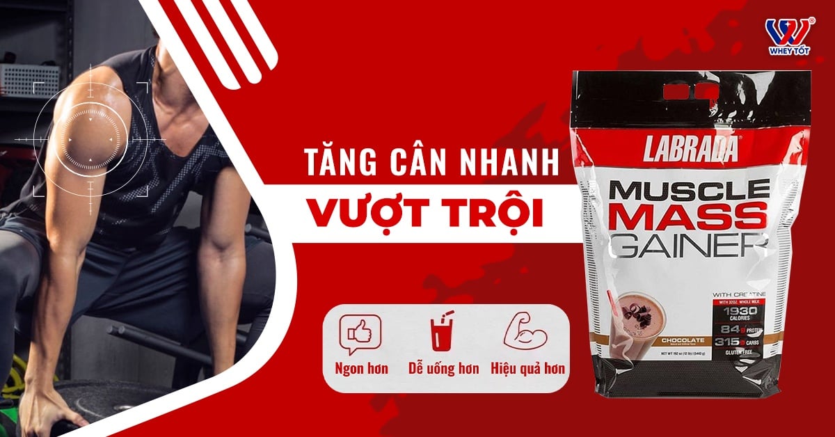 Đánh Giá Labrada Muscle Mass Gainer - Thành Phần, Cách Dùng & Giá Bán