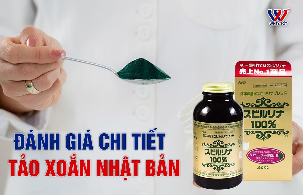 Tảo Xoắn Spirulina Nhật Bản 2200 Viên Đánh Giá Chi Tiết