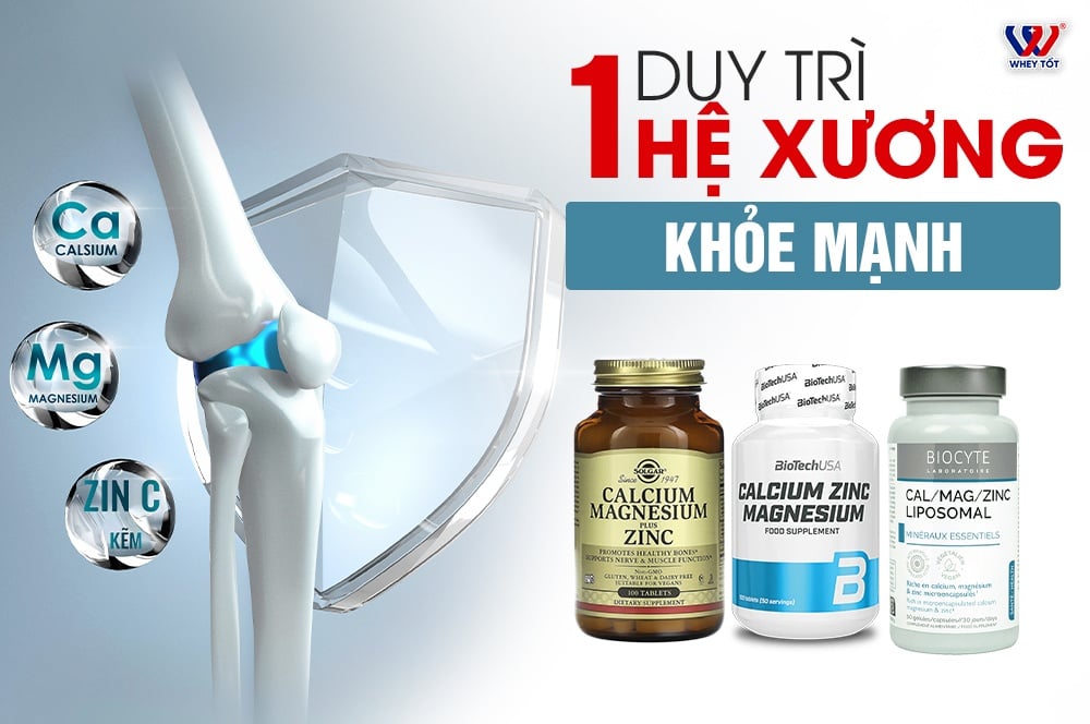 Viên Uống Calcium Magnesium Zinc Giúp Xương Chắc Khỏe Mỗi Ngày