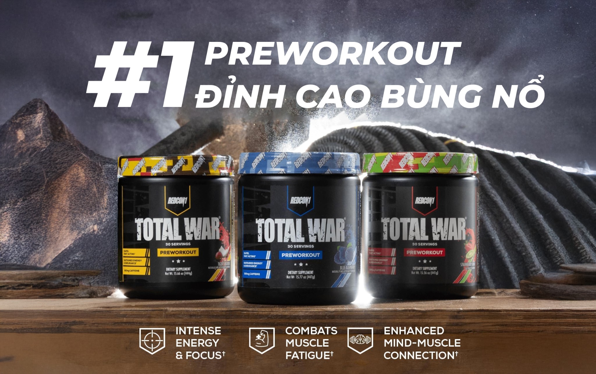 Mua Redcon1 Total War Pre Workout Đỉnh Cao Bơm Máu Cơ Bắp