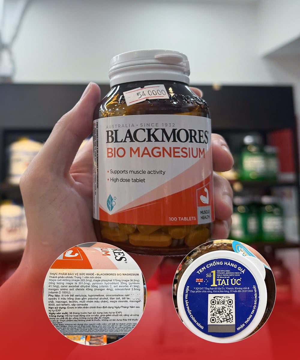 Blackmores Bio Magnesium 100 viên chính hãng Úc
