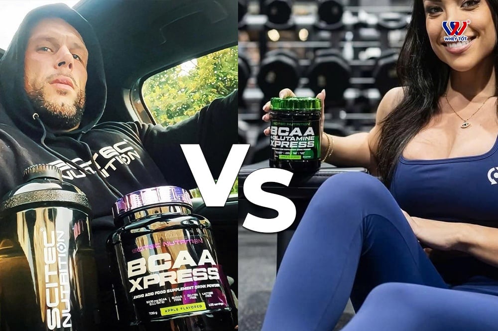 So sánh BCAA Xpress và BCAA + Glutamine Xpress