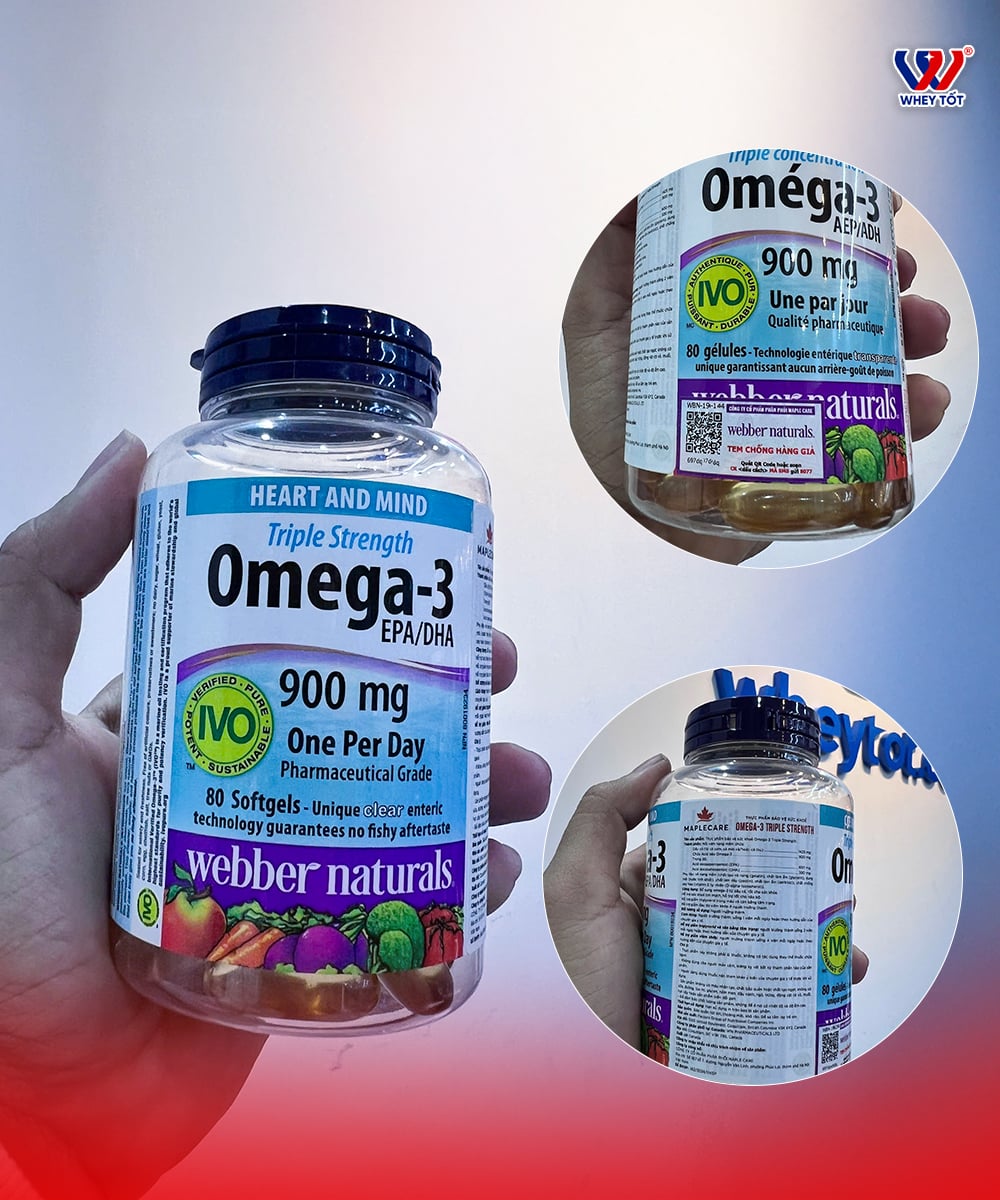 Dau ca webber natural triple strength omega 3 900mg