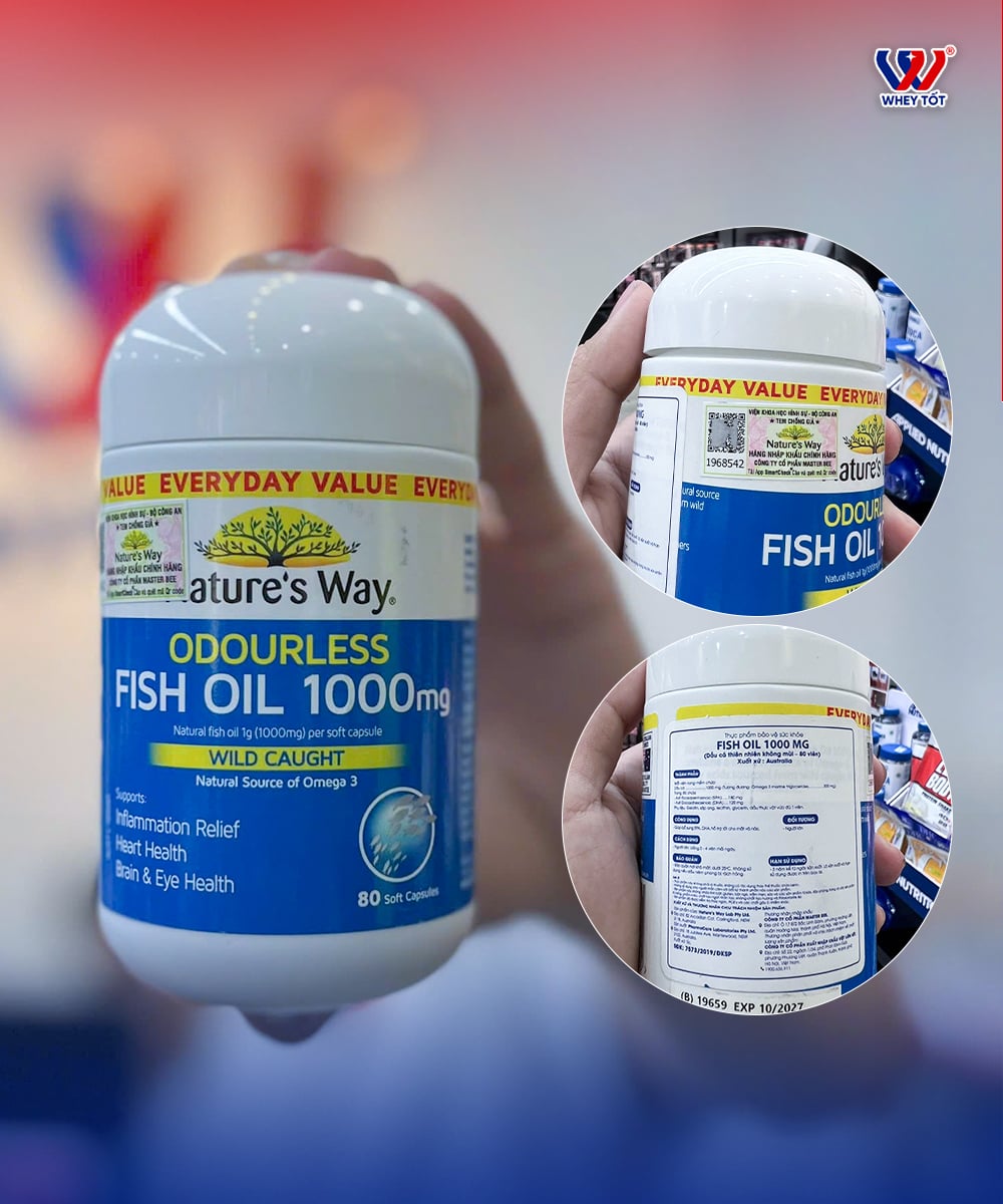 Nature's Way Omega 3 1000mg dau ca khong tanh tu Uc