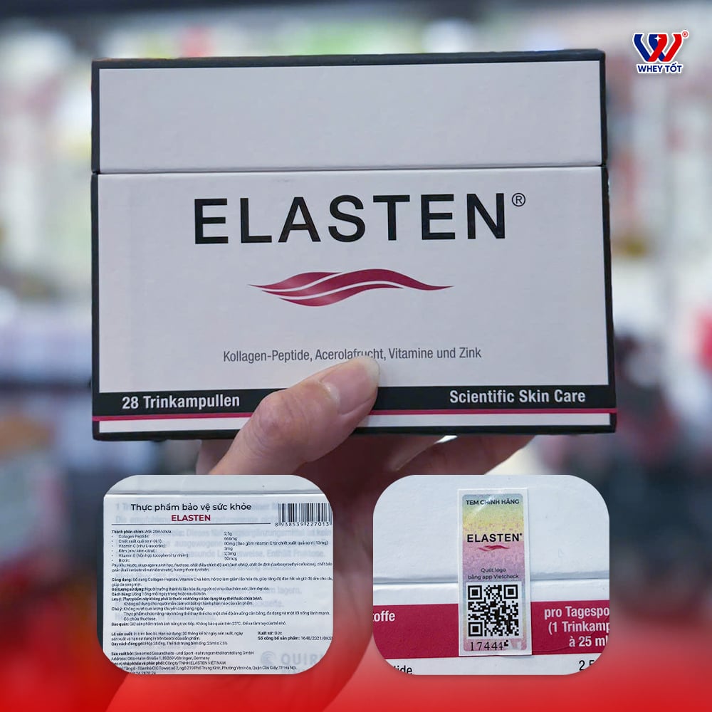 Elasten Thức Uống Bổ Sung Collagen Làm Đẹp Da 25ml x 28 ống