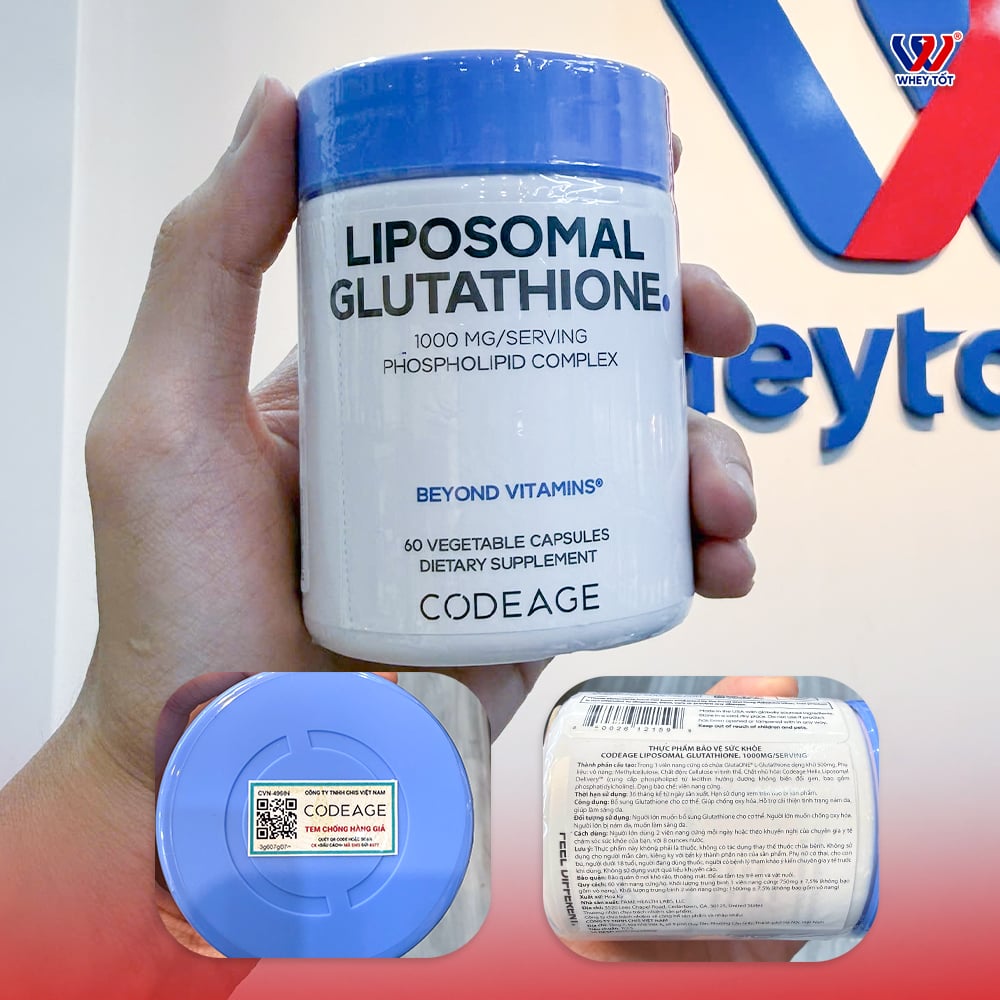 CodeAge Viên Uống Hỗ Trợ Làm Sáng Da Liposomal Glutathione
